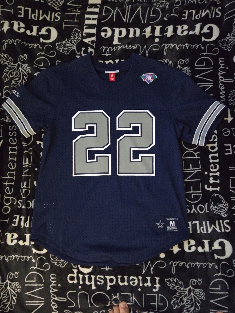 Emmett Smith Dallas Cowboys Navy Number 22 Football Jersey